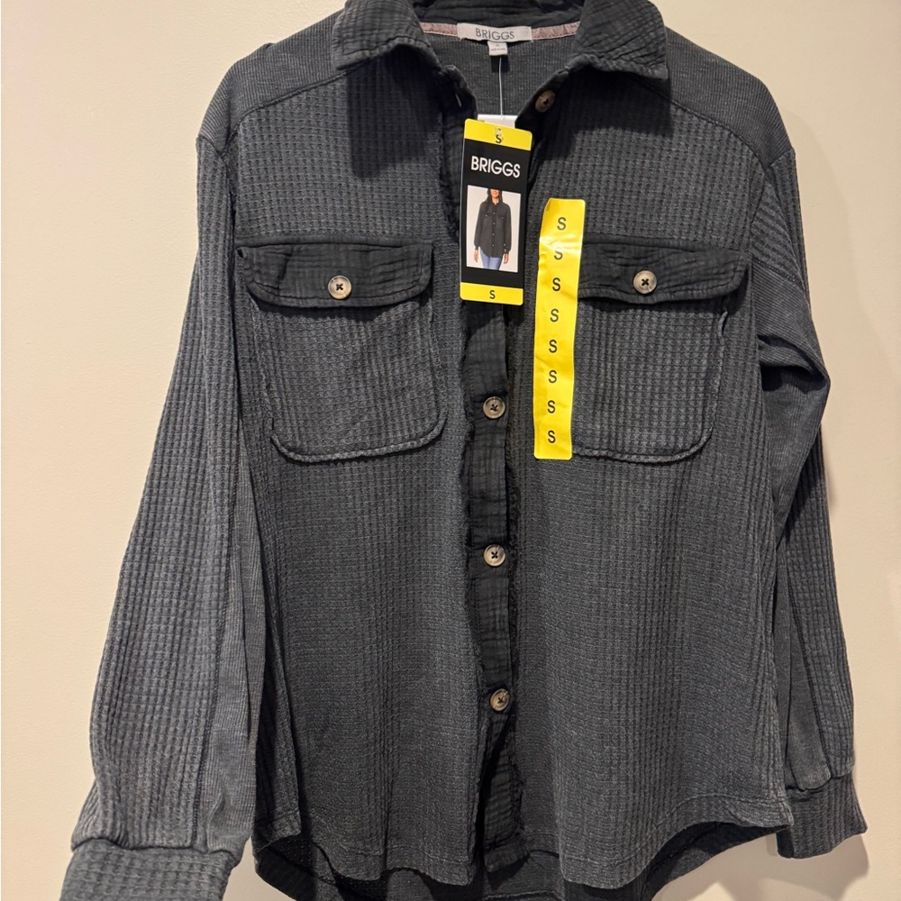 Briggs New York Charcoal Textured Shirt